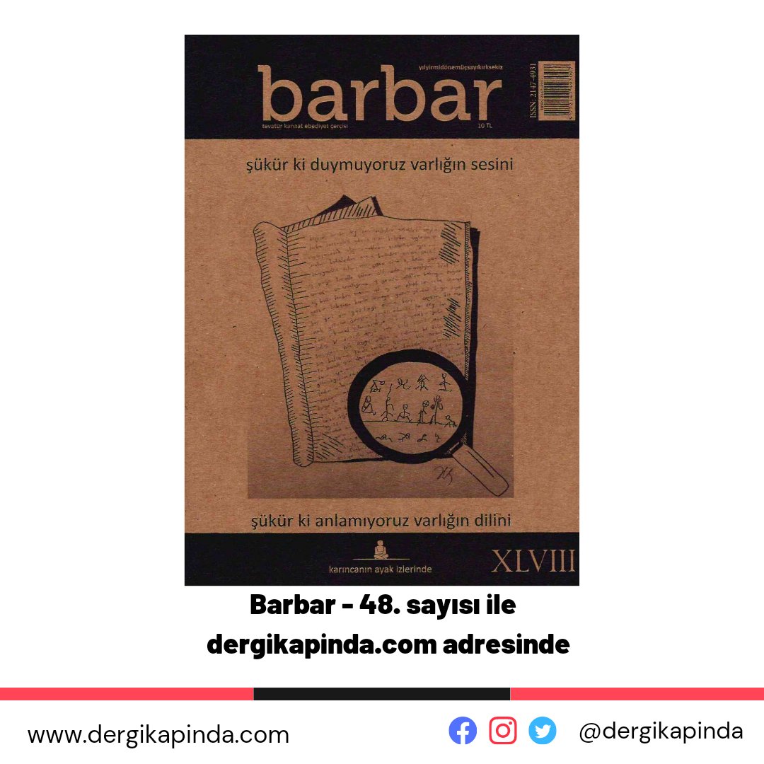 DergiKapinda's tweet photo. Barbar - 48. sayısı ile https://t.co/t1qUzsVPtr'da.

Hemen sipariş vermek için 👇
https://t.co/s5qkMVECfp https://t.co/qRVNIwNw1T