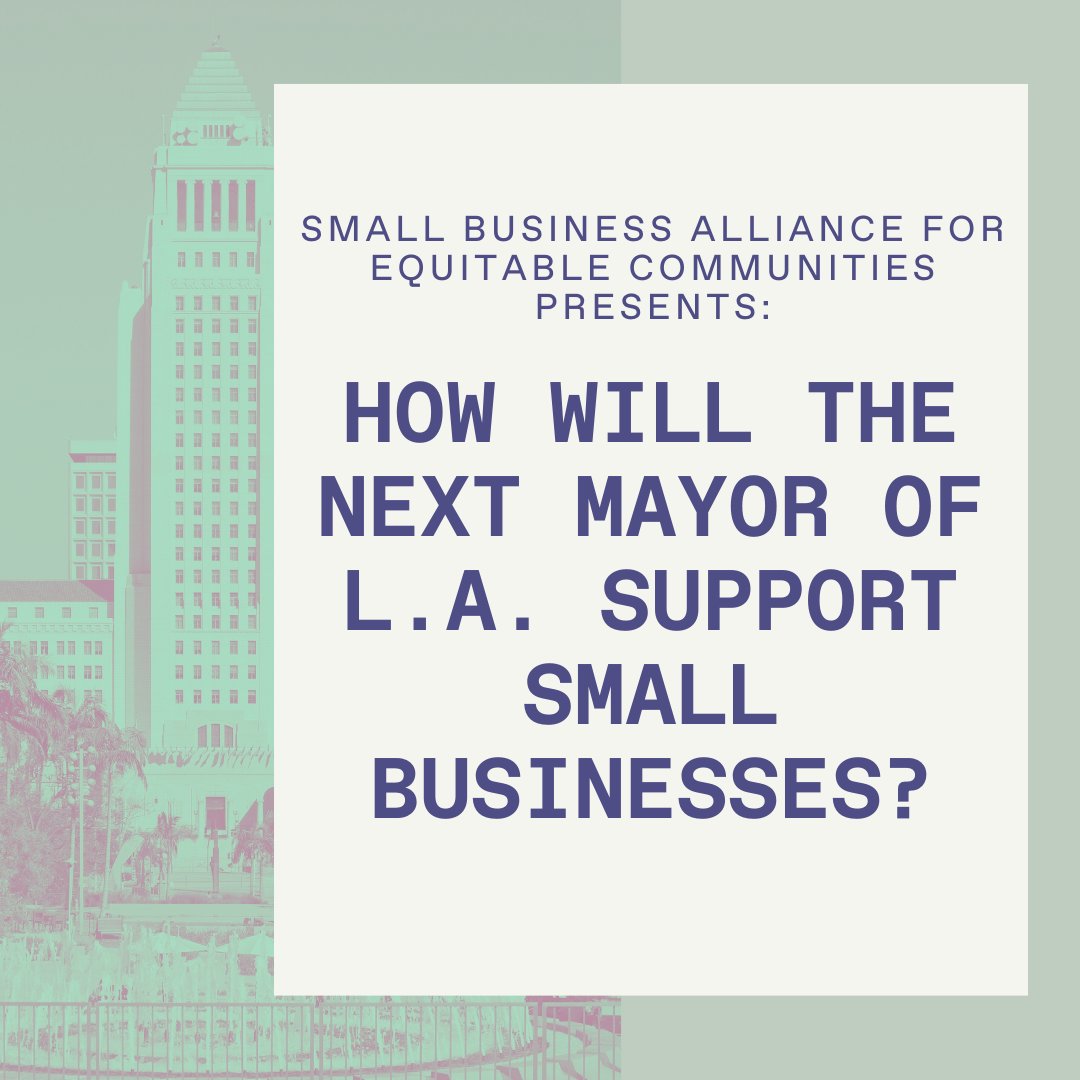 1/5 #SmallBusinesses are the ❤️ of local economies but they need a political system that supports them. 
The Small Business Alliance for Equitable Communities (#SBAEC) is a #LosAngeles County economic advocacy coalition that supports #BIPOC, women & immigrant-owned businesses.