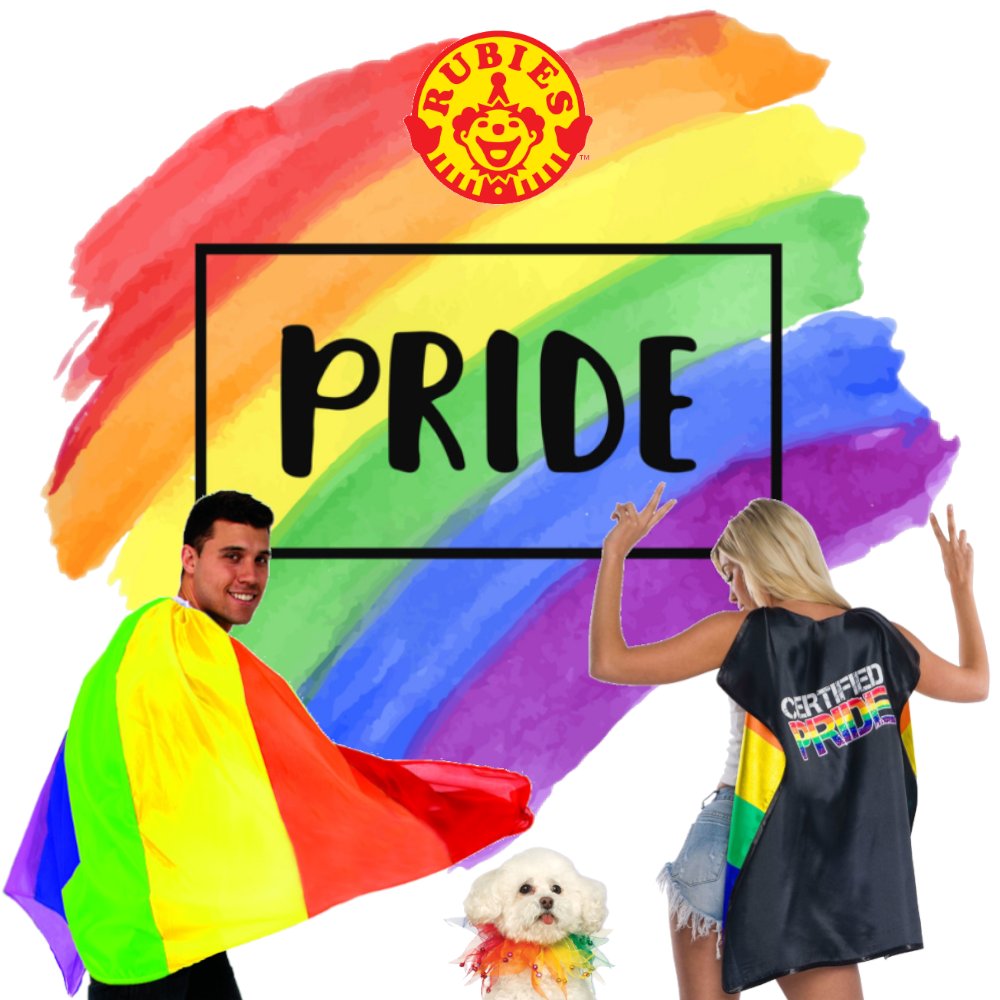 Happy #Pride Month! Show your support with the RUBIES II Pride collection including rainbow capes, sashes, pet costumes and more. We even have reversible pride capes for DC Superheros! Our full Pride collection can be found at rubies.com/product-catego…

#PrideMonth
#RubiesCostumes