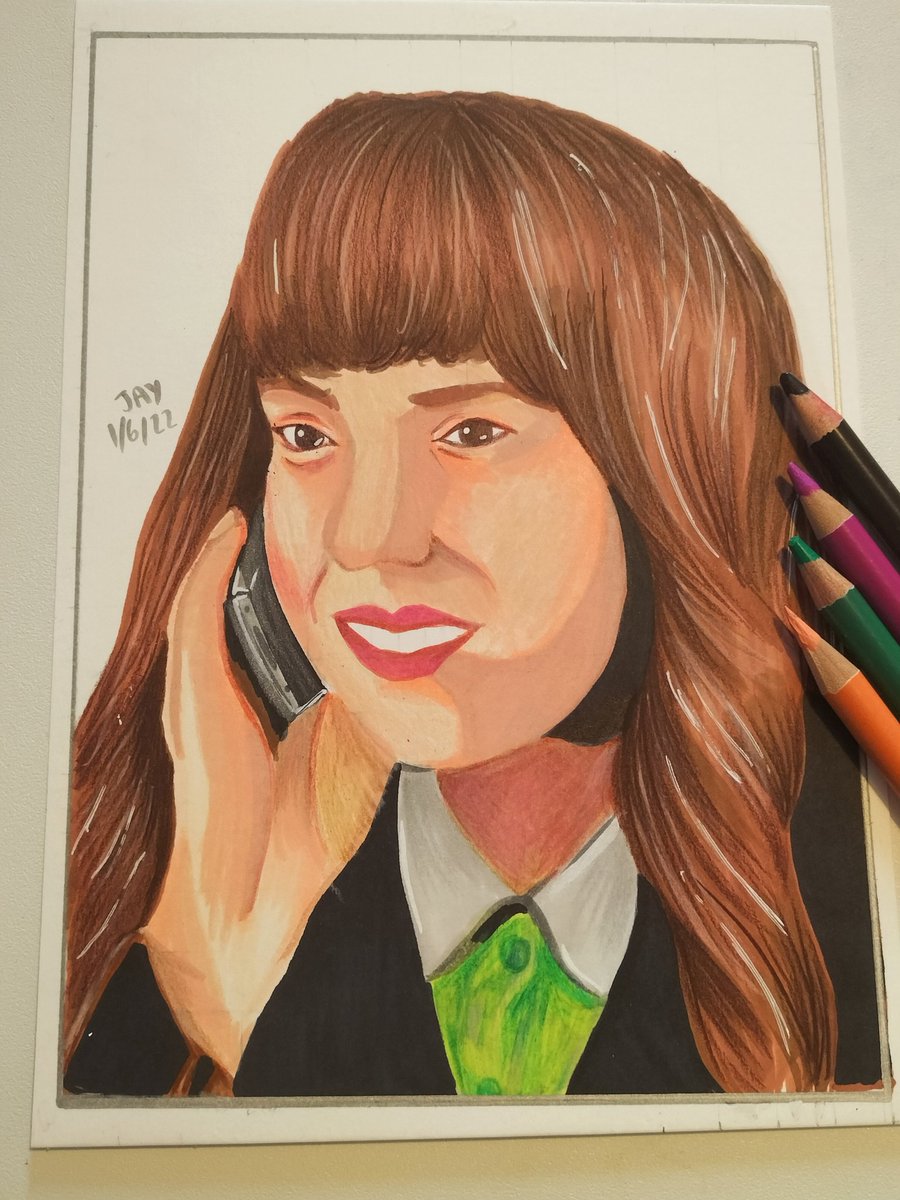 Freminart's tweet photo. Drawing of @BethRiesgraf as #maevedonovan from #CriminalMinds
Drawn using #arteza #colouredpencils and #everblend markers
#art #drawing #artist #fanart https://t.co/ORYtjY35cn