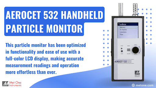 met_one's tweet photo. Met One's Aerocet 532 measures both #particlemass &amp; #particlecount. This full-featured #particlemonitor is the perfect addition to any indoor air quality expert’s tool kit.

➡️ Learn more about this handheld monitor’s capabilities here: https://t.co/pEvlKXgXSl https://t.co/ivvDqZAj4m
