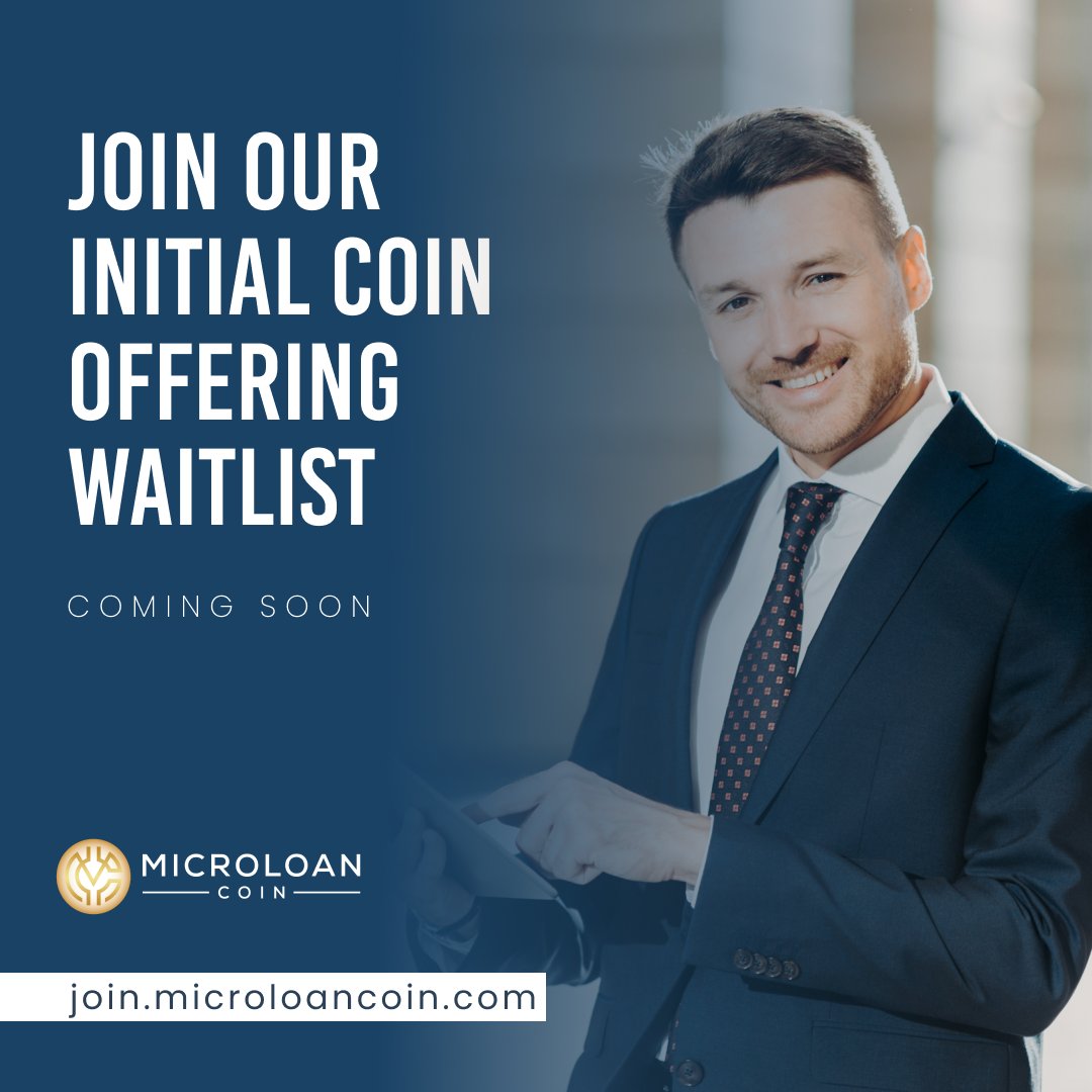 MicroLoanCoin's tweet image. Microloan Coin is a revolutionary platform that will be ready to launch soon. 

If you want to receive our pre-Initial Coin Offering, please join the waitlist on 👉  join.microloancoin.com  

#microloancoin #coinoffering #smallbusiness #businessloans #digitalloan #coinloan