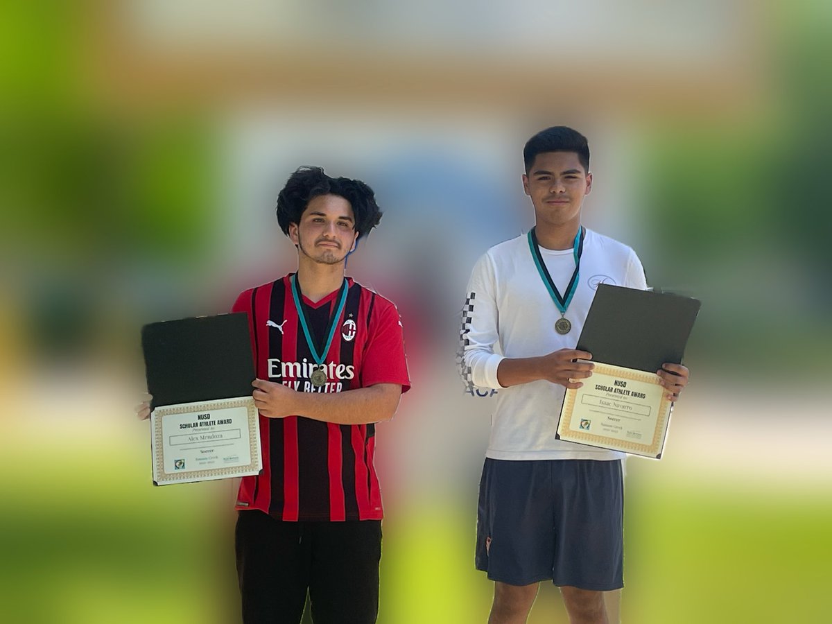bcsbeavers's tweet photo. Congratulations to our boy’s soccer scholarly athletes representing Bannon Creek. Way to go Alexis Mendoza and Isaac Navarro. #BCSPride #BannonCreekStrong #BannonScholars @MsCoachBee @sholtemannNUSD @natomasbuzz @AthleticsNusd https://t.co/5dc57haYP9