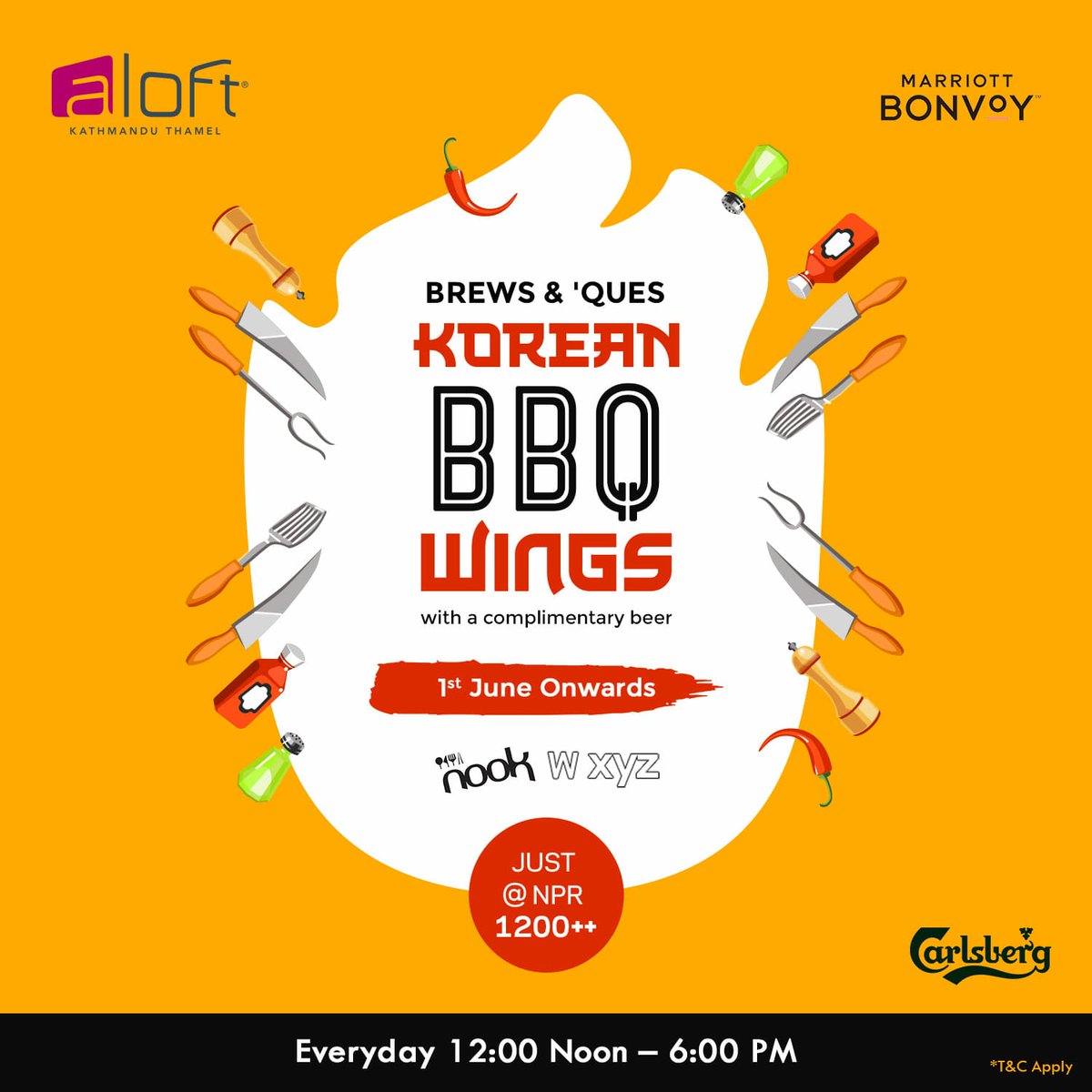 This June is about to get a bit too exciting with our #BrewsAndQues
Now chat and relish #KoreanBBQWings only at #AloftKathmanduThamel!

#AloftHotels #SummerSpecials #Marriott #MarriottHotels #BBQWings #Barbeque #ExploreTheBest #BBQ #Nepal #Kathmandu