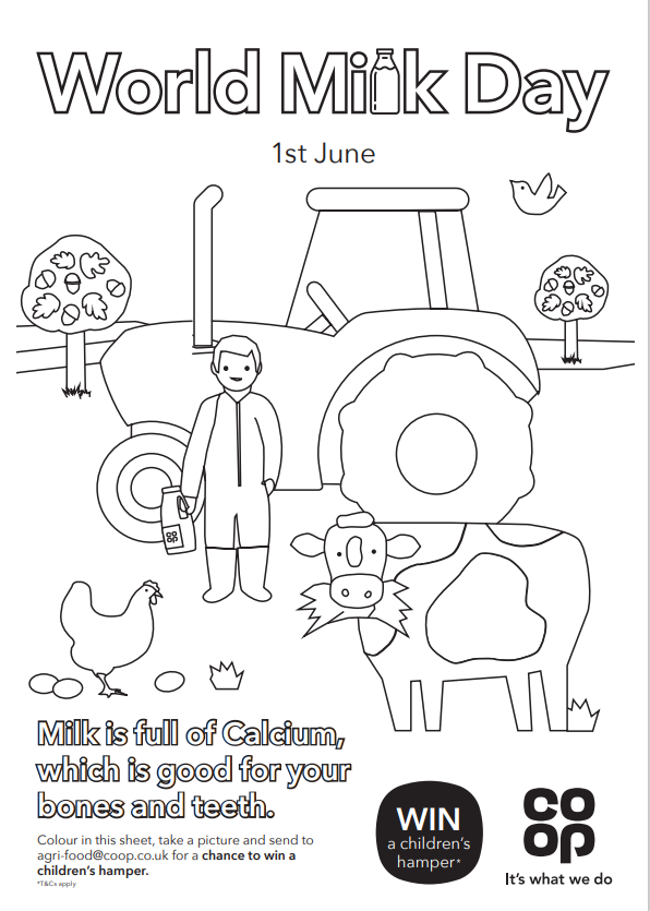 🌟WORLD MILK DAY - COMPETITION TIME!🌟

To celebrate World Milk Day we have created a milk themed quiz, a scrumptious recipe card and a colouring competition!🥛

Open to all children.
T&amp;C's Apply.
Download and Print yours here: coop.co.uk/activity-packs

#ItsWhatWeDo