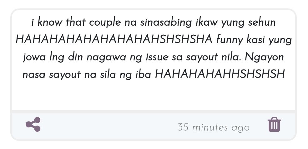 okay lang sana ako sa drama eh, pero inform niyo muna ako diba para naman alam ko 'ung role ko?! HAHAHAHAHA. pero para sa nag-send nito pabulong naman sa dms ko.  🎤