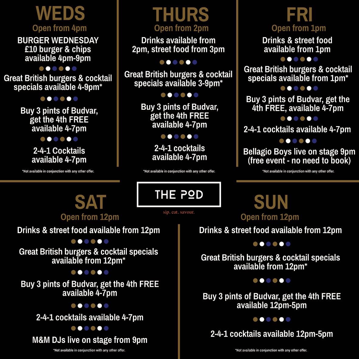 ThePodNewport's tweet photo. We don’t need an excuse to party here in The Pod but if you’re looking to join us this weekend, here’s what’s on…

The weekend starts here🙌🏽

Happy bank holiday🥳

#thepod #newport #cardiff #bankholiday #jubilee #weekendstartshere https://t.co/AdMoFXwROc