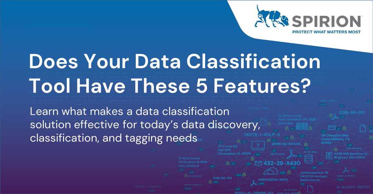 Modern data privacy needs call for modern solutions. Data classification remains the cornerstone of any effective data security and compliance program, so what capabilities should your tools have? What are the non-negotiable essentials? Find out here: ow.ly/ShBN103CesP