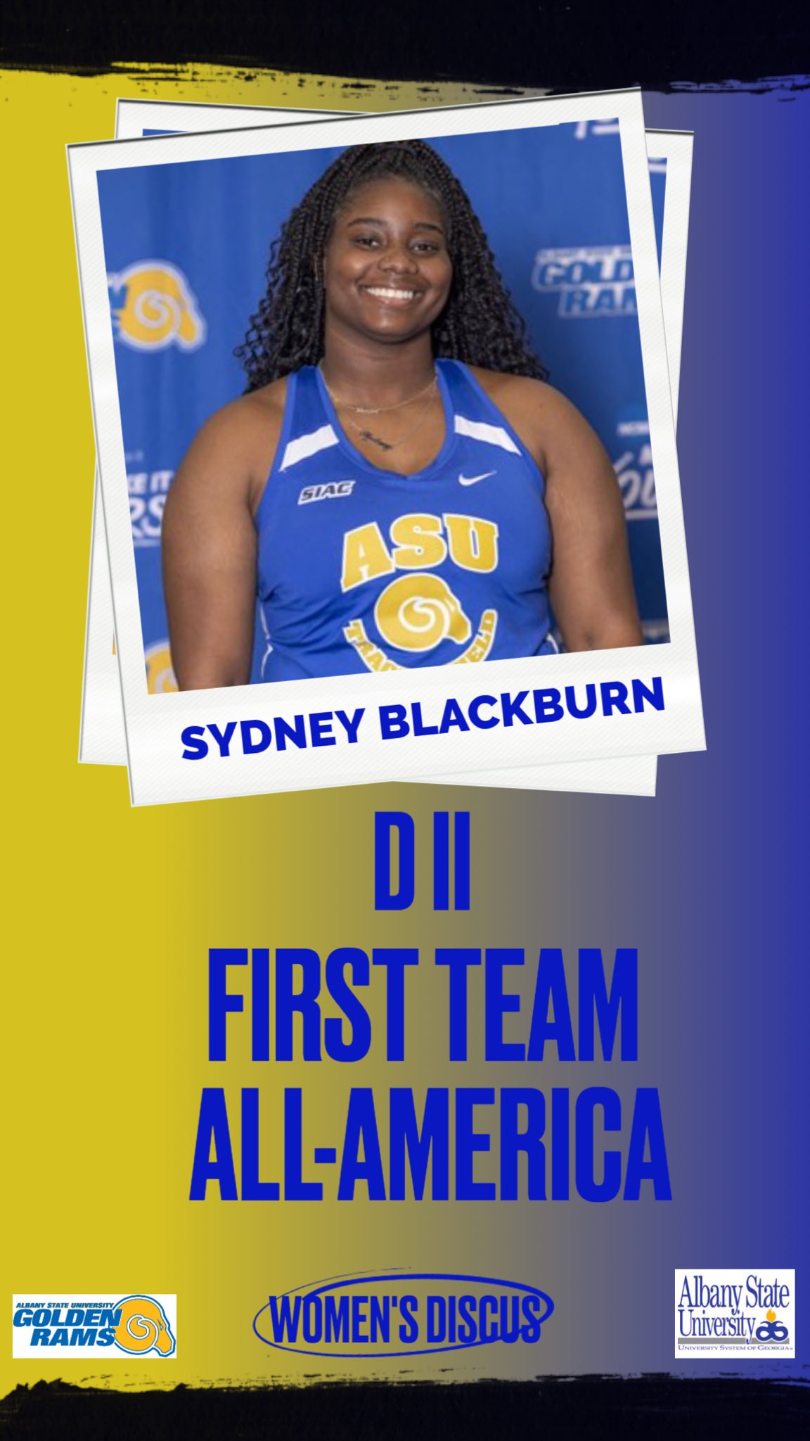 Golden Ram Athletics on Twitter "Congratulations to Sydney Blackburn