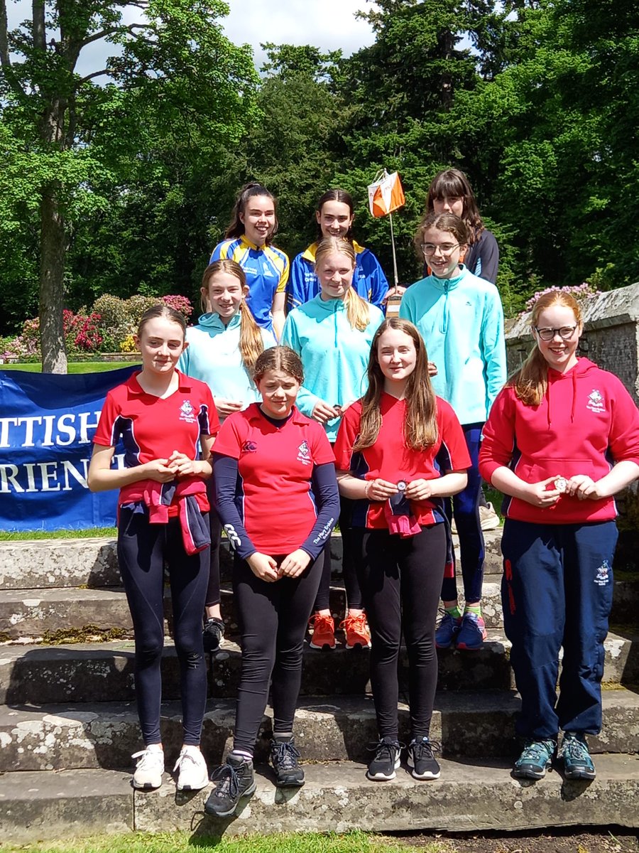 WeeKeith's tweet photo. Well done to Lily, Heidi and Megan winning the silver for S2 girls at the Scottish Schools Orienteering Championship today @FirrhillPE https://t.co/C6jMd09UTD