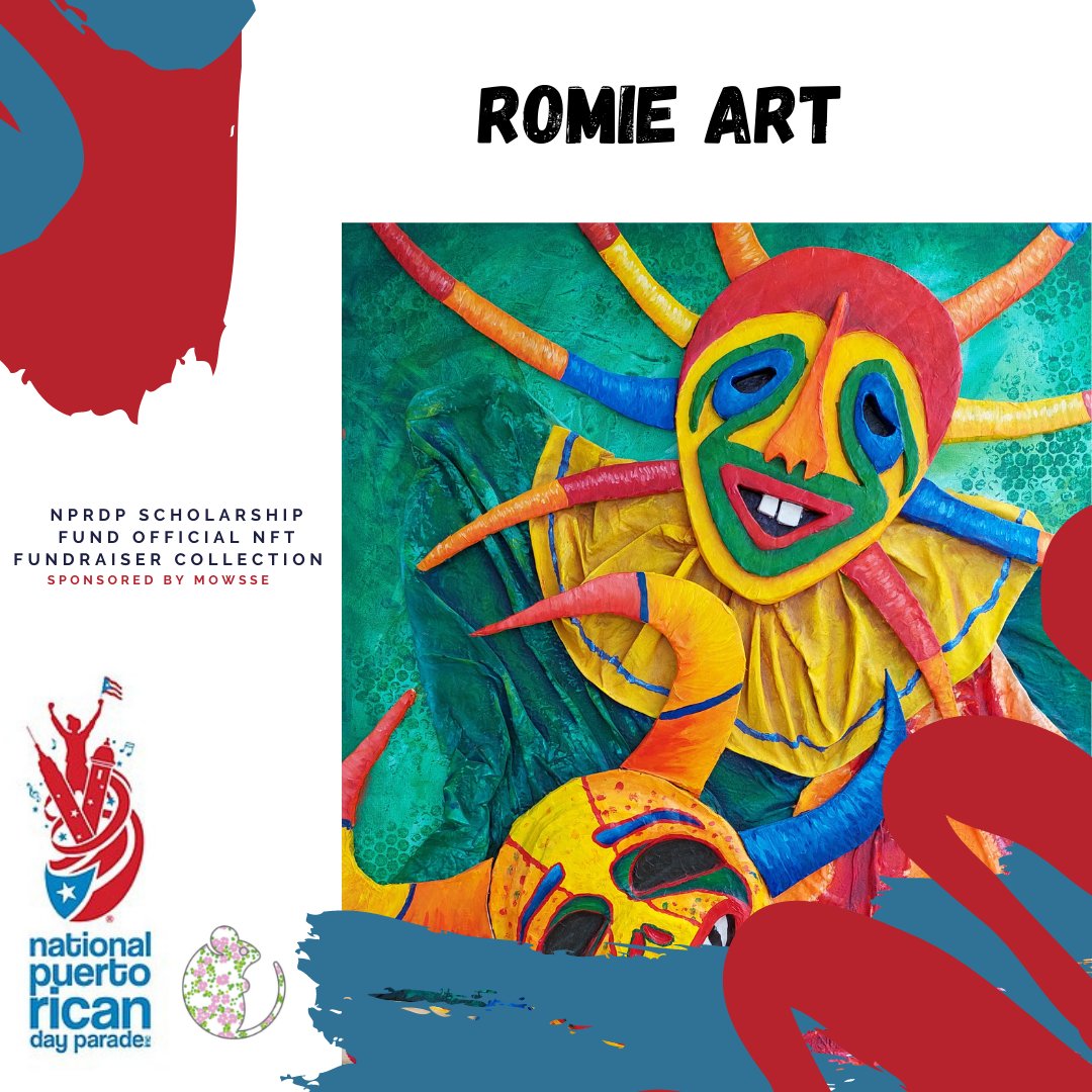 MowsseHowsse's tweet image. ROMIE ART - LO LLEVO EN LA SANGRE

NPRDP Official NFT Fundraiser Collection @PRparadeNYC Click post in our bio to vote! Announcements for the Top 3 will be made on June 8th!  #wepa #boricuaartists #nprdp #mowsse