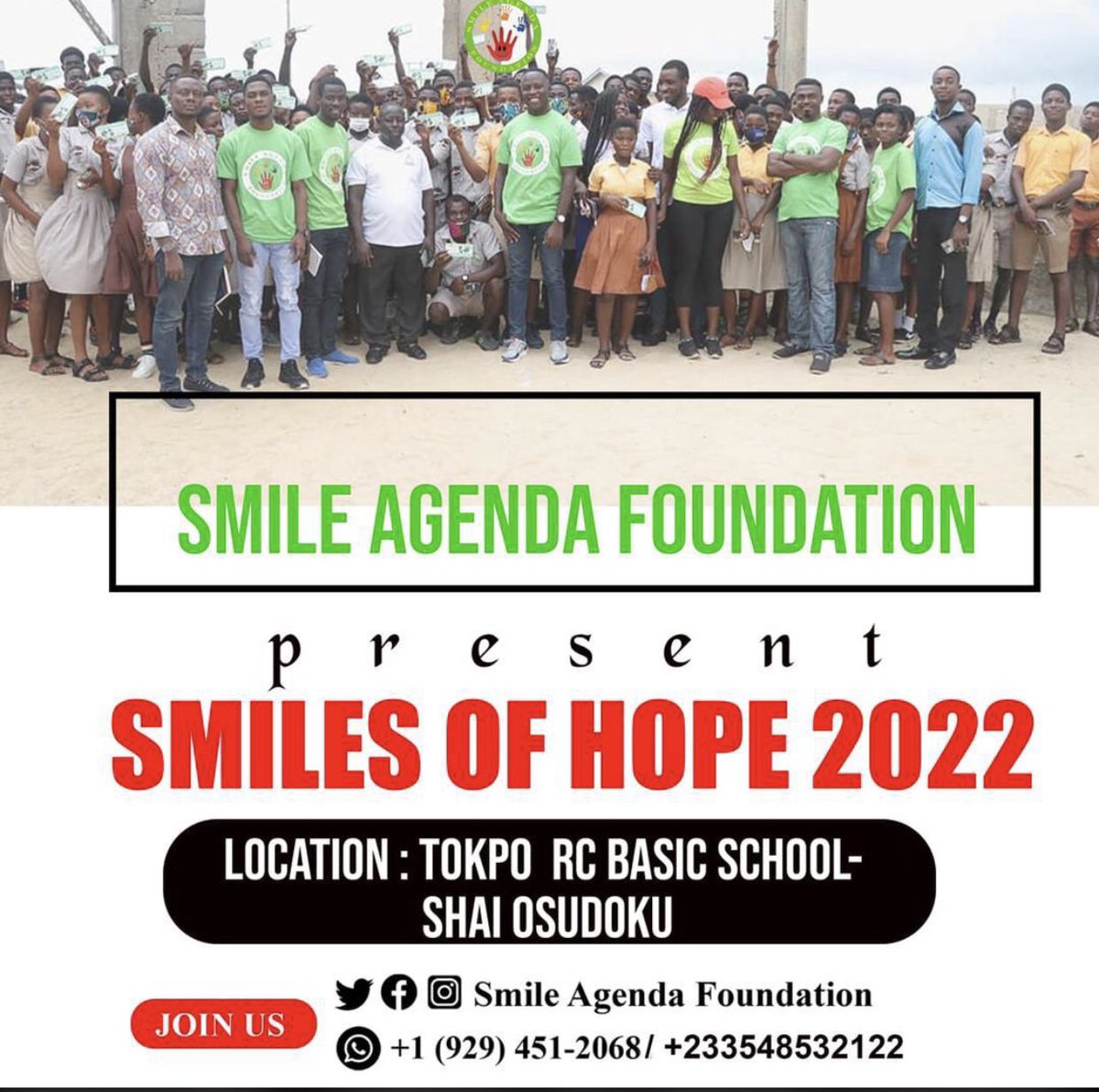 SmileAgenda's tweet photo. #SmilesofHope21 #TeamSAF https://t.co/DTB4zsbuLd