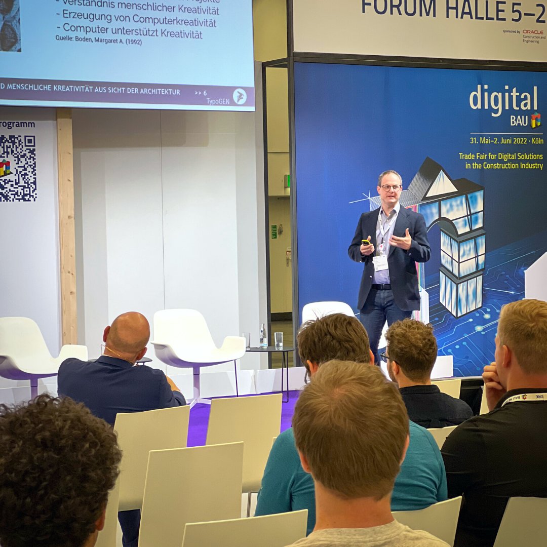 Dr. Manuel Muehlbauer , the founder of Futureimmersion, has just given a presentation in Forum Hall 5! Some of you were there live and learned all about automated processes in building design and the challenges involved. #digitalBAU