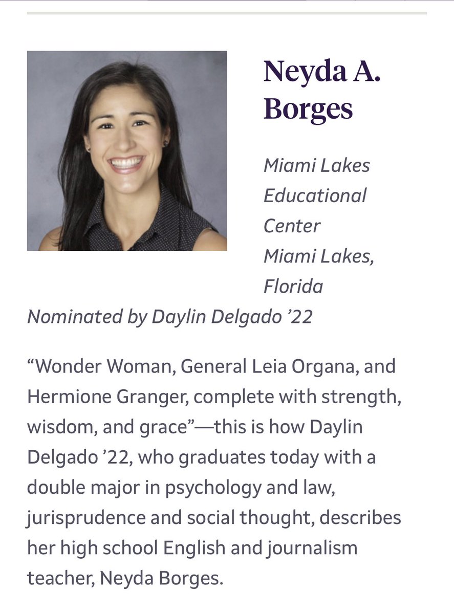 Neyda_Borges's tweet image. Some exciting personal news: I received the Amherst Swift Moore Teaching Award. I was honored to be on campus and to speak with talented educators, academics, and people interested in young people’s futures amherst.edu/news/events/co…