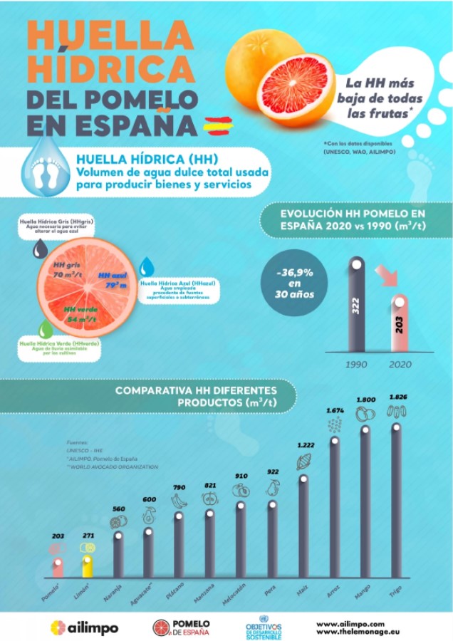 DeSangosseIB's tweet photo. ¿Sabías que el #pomelo es la #fruta con menor huella hídrica de #España?

En los últimos 30 años ha disminuido un 36,9%💧

#productividad #agricultura #huellahídrica #dsi #PositiveProduction https://t.co/7dPJEJvjW9