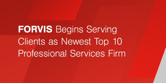 RHolmes_CPA's tweet photo. Today is a historic day as we begin serving clients as a top 10 professional services firm. Learn more from @FORVIS CEO Tom Watson and Chair Matt Snow. https://t.co/6iJHIpXULZ https://t.co/HSMFhE2Vor