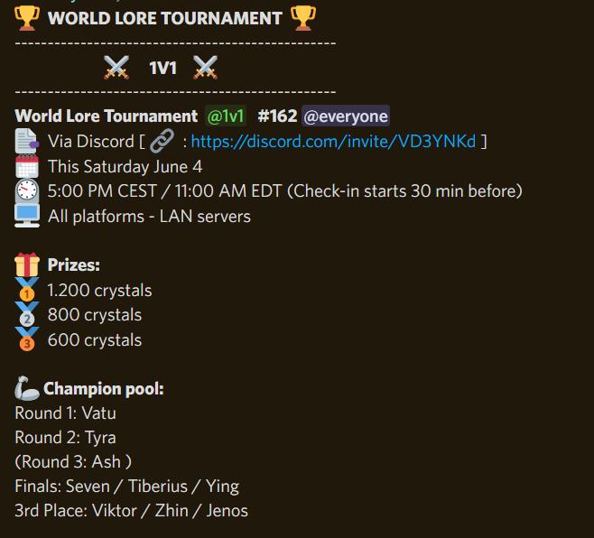 OfficialWLT's tweet photo. Ready to play some tournaments this weekend? Join here to participate: https://t.co/9eeNlhbgos https://t.co/jmAGunLbLR