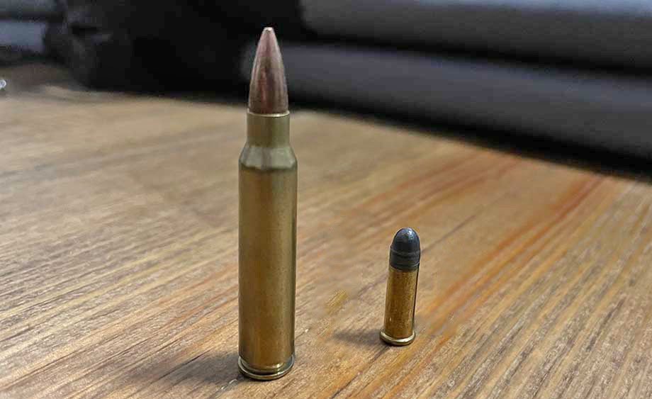HTimes315's tweet photo. @srinhb On the left is what an AR-15 fires. On the right is what the JR-15 fires. https://t.co/ISZdeQSOIg