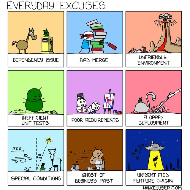 And what is today's excuse?

#developermemes