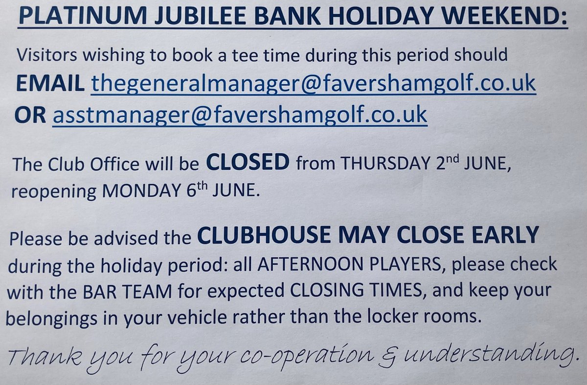 Please see the notice below regarding the forthcoming holiday period.