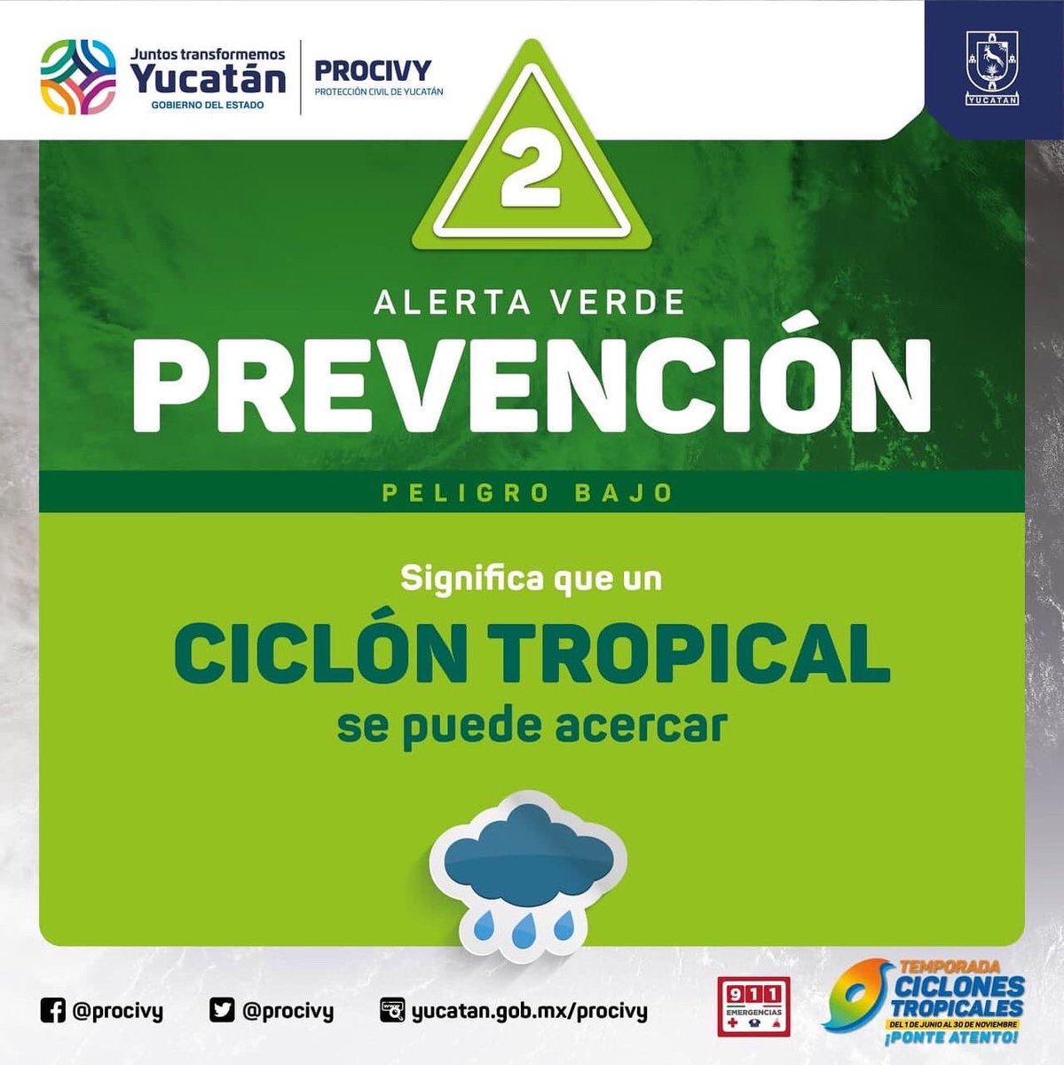 ¡Ponte Atento!

Hoy inicia la #TemporadaDeHuracanes2022 y te recomendamos identificar los 5 niveles de alerta, en caso de presentarse algún #CiclónTropical. (1/2)