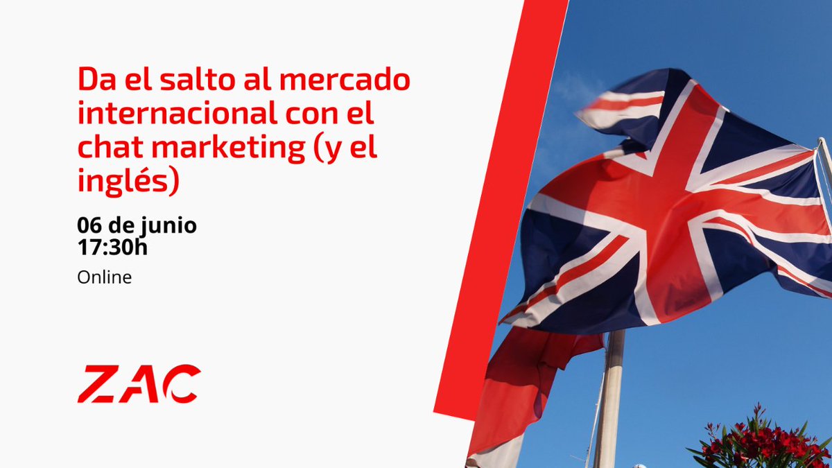 ZGZActiva's tweet photo. ¿Por qué una web en inglés?

👉 ONLINE
 06 de junio, a 17:30h
con @PopUpEngC y The Chatbot Academy

⚠ 𝘿𝙖 𝙚𝙡 𝙨𝙖𝙡𝙩𝙤 𝙖𝙡 𝙢𝙚𝙧𝙘𝙖𝙙𝙤 𝙞𝙣𝙩𝙚𝙧𝙣𝙖𝙘𝙞𝙤𝙣𝙖𝙡 𝙘𝙤𝙣 𝙚𝙡 𝙘𝙝𝙖𝙩 𝙢𝙖𝙧𝙠𝙚𝙩𝙞𝙣𝙜 (𝙮 𝙚𝙡 𝙞𝙣𝙜𝙡𝙚́𝙨) 
A͟p͟ú͟n͟t͟a͟t͟e͟ ✅ https://t.co/kkm2ii3ZEH https://t.co/fKQ7hSGpKn
