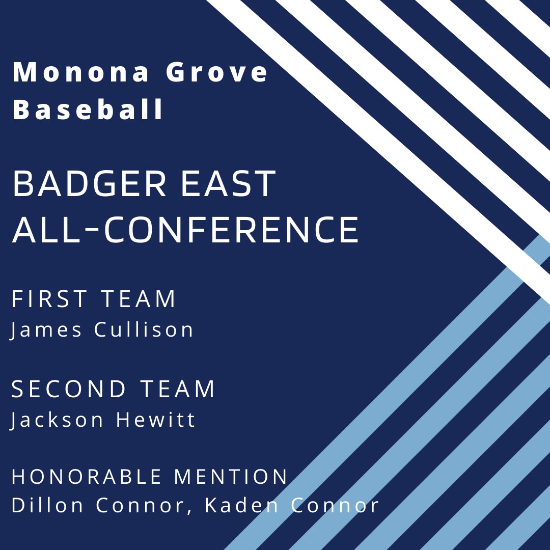 Congrats to the MG Baseball players who have been recognized on the Badger East All-Conference Team!

#MGSoars