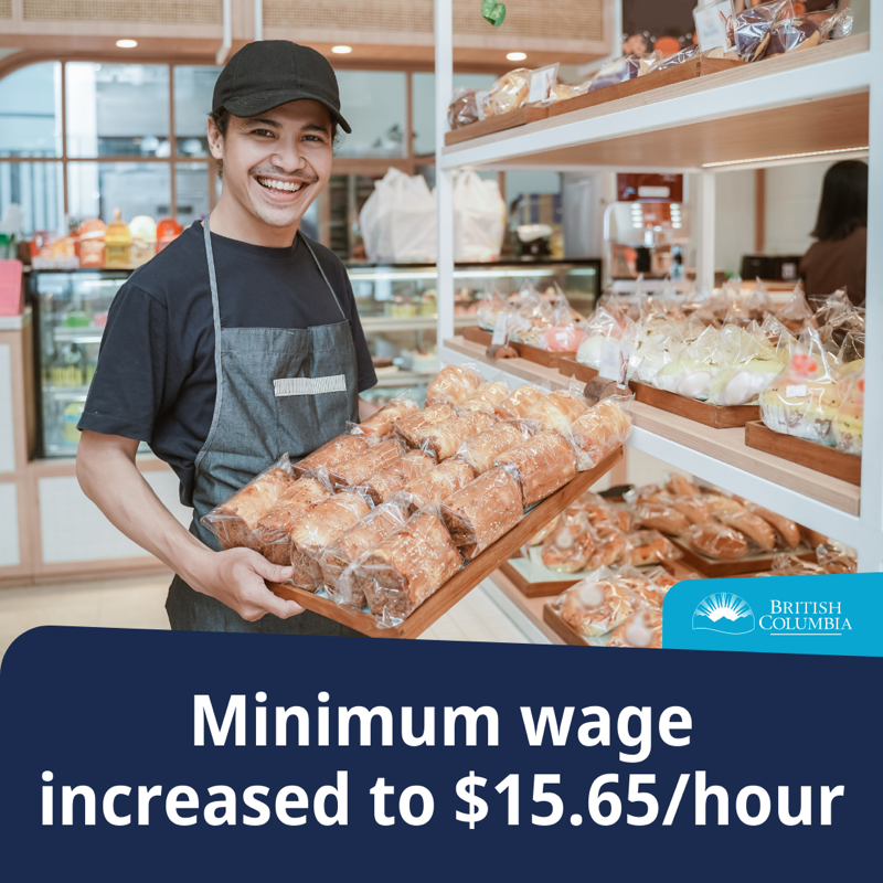 jjhorgan's tweet photo. BC's lowest paid workers got a well-deserved raise today. When they do better, it helps build a stronger province for everyone.