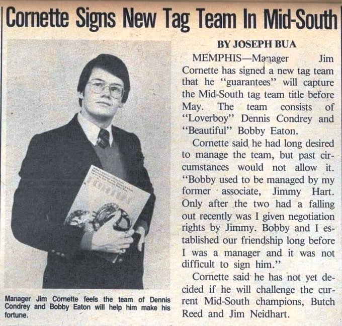 WrestlingsGDays's tweet photo. @TheJimCornette 

Memory Lane https://t.co/Ooi7YZYdBq