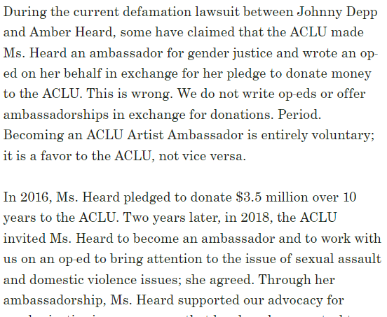 Thatumbrellaguy's tweet image. ACLU defending Amber Heard and LYING. GROSS.