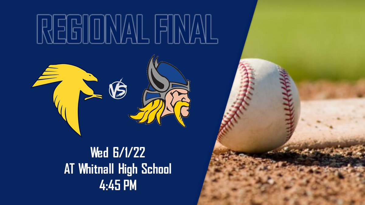 whitnallAD's tweet photo. Baseball Regional Final at HOME tonight! Falcons show up and get loud! 💛💙⚾️ #whitnALLIN @WOODLANDconf1 @Falconbeisbol  @NBW_Baseball
 #whitnallpride https://t.co/dnT9YwPDvv