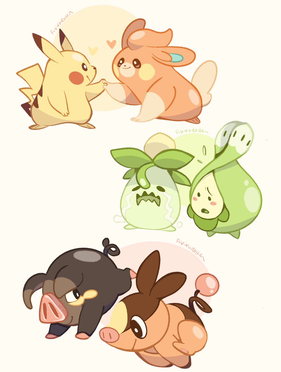 「All those new babes 🥺🥺🥺🥺🥺
#PokemonS」|☁️FlyingRotten☁️のイラスト