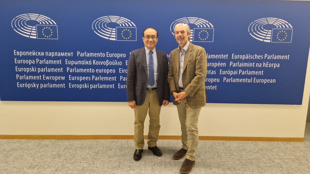 EPinASEAN's tweet photo. 🇲🇲🇪🇺 The European Parliament stands shoulder to shoulder with the CRPH, NUG &amp; NUCC in their efforts to restore democracy to #Myanmar. Thank you to 
@NUGMyanmar Minister Dr Zaw Wai Soe for his visit and update on the situation in the country

📷@ZawWaiSoe4 @HeidiHautala @guetta_en https://t.co/kJZzhtTGbz