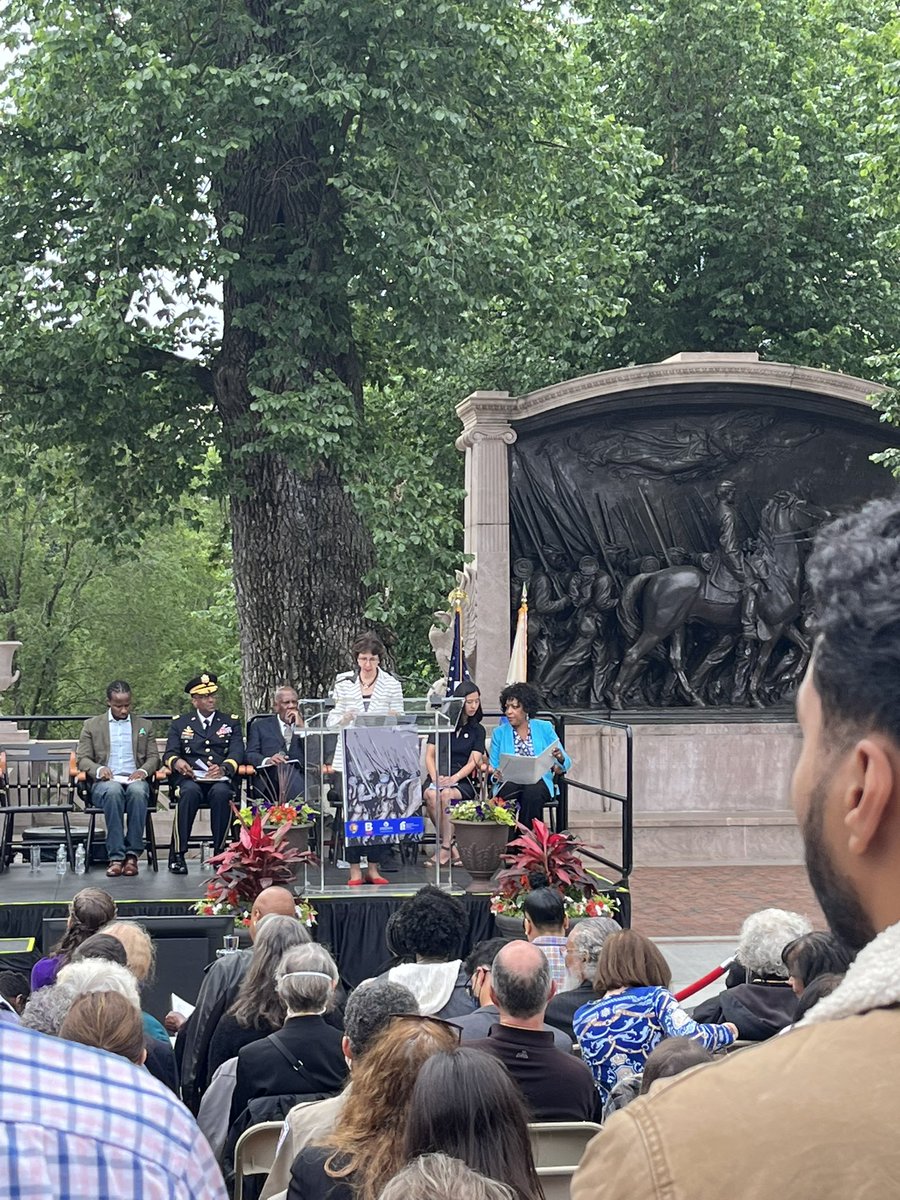 Denterlein's tweet photo. While the restoration of the Memorial is complete, the work of advancing social justice, fostering community, promoting allyship, and creating a more perfect union is ongoing. #Forward54th https://t.co/Bs6fFQ4UiM