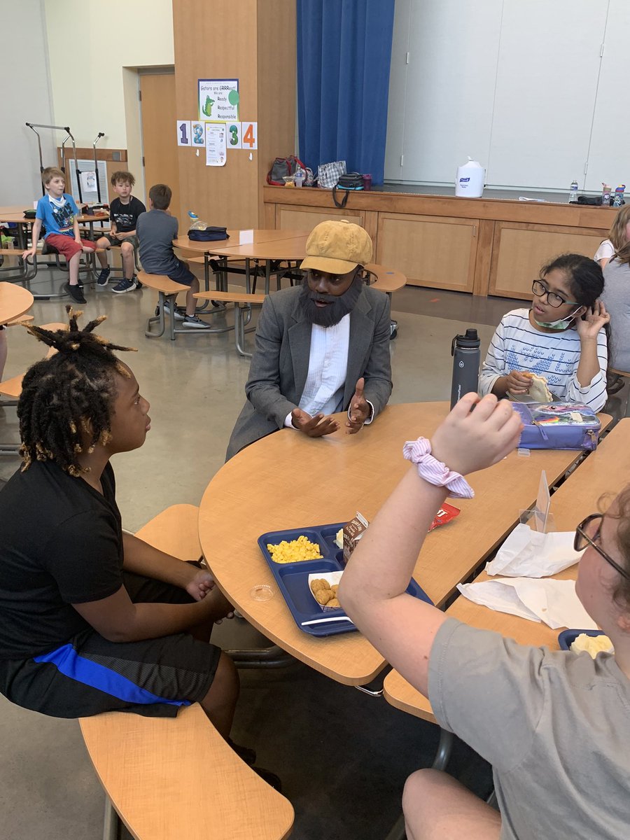 Mr. Elijah McCoy, a successful engineer, visited our Grade 4 students during lunch today as part of our Walking Museum project. <a href="/UpperMerionSD/">Upper Merion Area School District</a> <a href="/GulphPBIS/">Gulph PBIS</a> <a href="/DrToleno/">Dr. John A. Toleno</a> @SusanSilver9