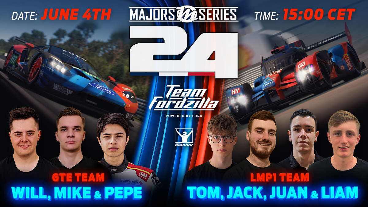 TeamFordzilla's tweet photo. We have a seriously cool line up today for the Major LeMans 24h race. 😎 

Have any of you raced for 24h before? 👀

You can follow the team from 3pm CET: https://t.co/aACCHMOtyG https://t.co/An25G3uoSV