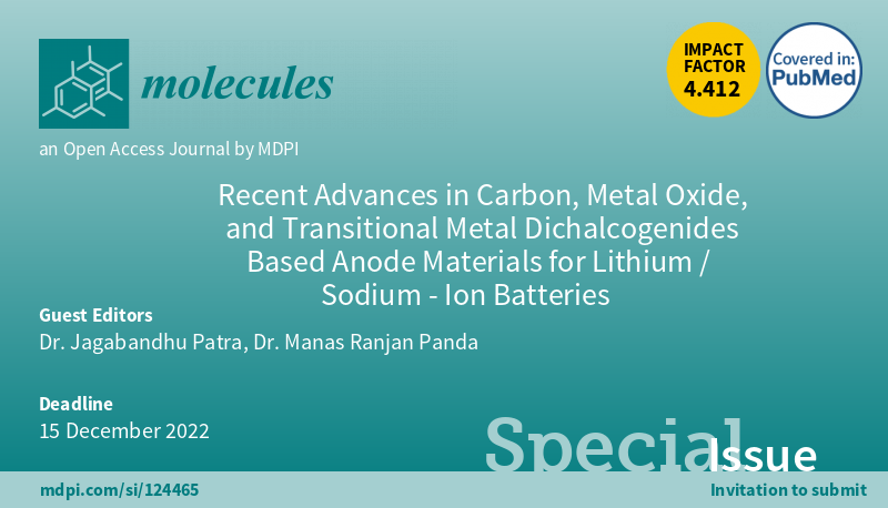 muna055's tweet photo. 📢New Special Issue Open for Submissions: "Recent Advances in Carbon, Metal Oxide, and Transitional Metal Dichalcogenides Based Anode Materials for Lithium/Sodium-Ion Batteries".
👉https://t.co/dxJ5hZrFGu
#anodes #batteries #energystorage 
@MDPIOpenAccess @Molecules_MDPI https://t.co/ErQoAgCkId