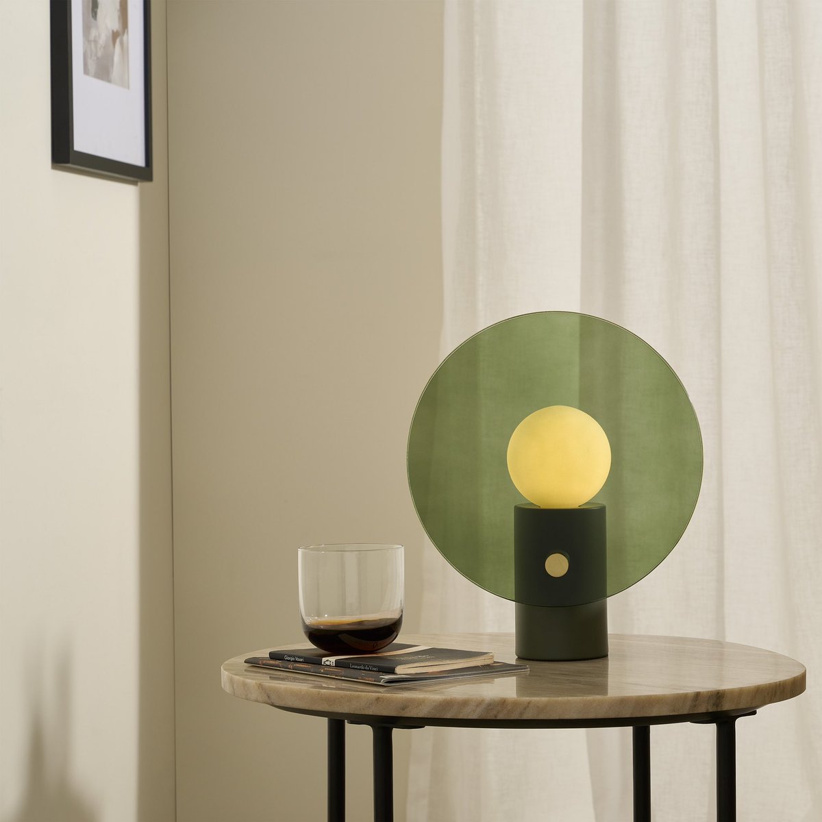 _weatherhead's tweet image. Glow Table Light, green, coloured glass, matte powder-coated finish. Designed for @madedotcom

#tablelight #milandesignweek2022 #madedotcom #madedesign