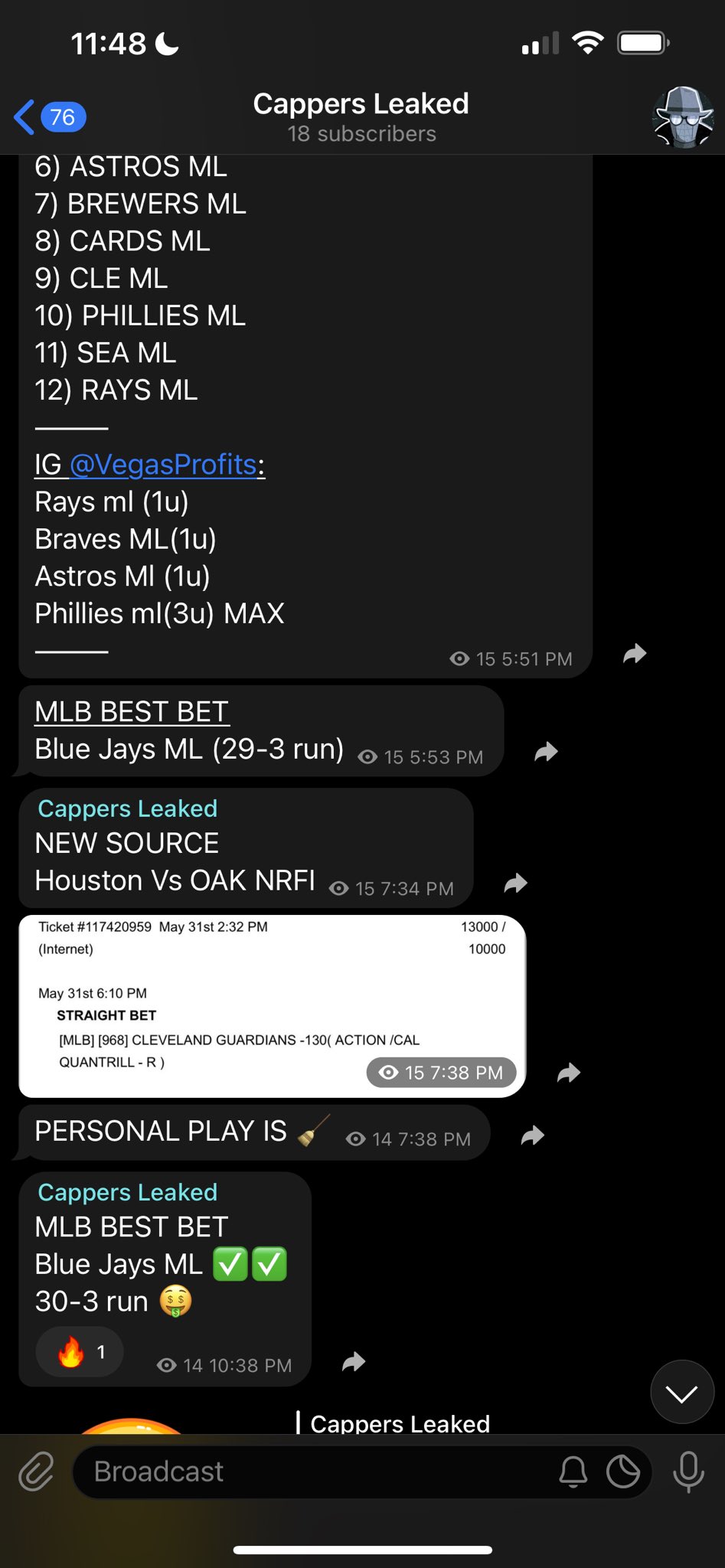 Cappers Leaked on Twitter: "Yesterday plays. Your favorite capper plays