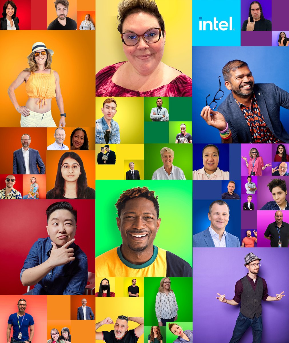 WeAreIntel's tweet image. We’re celebrating #Pride with our own #IntelPrideFlag featuring some of our very best. #IAmIntel