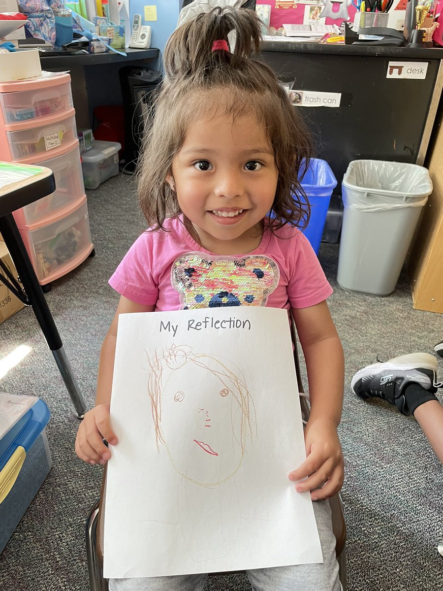 Today we learned about mirrors and reflections and drew pictures of ourselves! 🪞 🖍 <a target='_blank' href='http://search.twitter.com/search?q=KWBPride'><a target='_blank' href='https://twitter.com/hashtag/KWBPride?src=hash'>#KWBPride</a></a> <a target='_blank' href='http://twitter.com/BarrettAPS'>@BarrettAPS</a> <a target='_blank' href='http://twitter.com/APS_EarlyChild'>@APS_EarlyChild</a> <a target='_blank' href='http://twitter.com/APSVirginia'>@APSVirginia</a> <a target='_blank' href='https://t.co/wrA6Y78Pmo'>https://t.co/wrA6Y78Pmo</a>