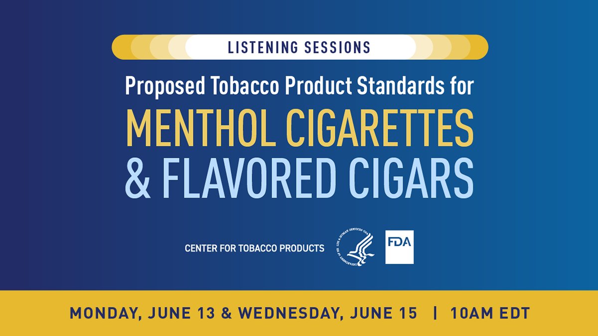 FDA Tobacco on Twitter "🆕 Register now for FDA’s listening