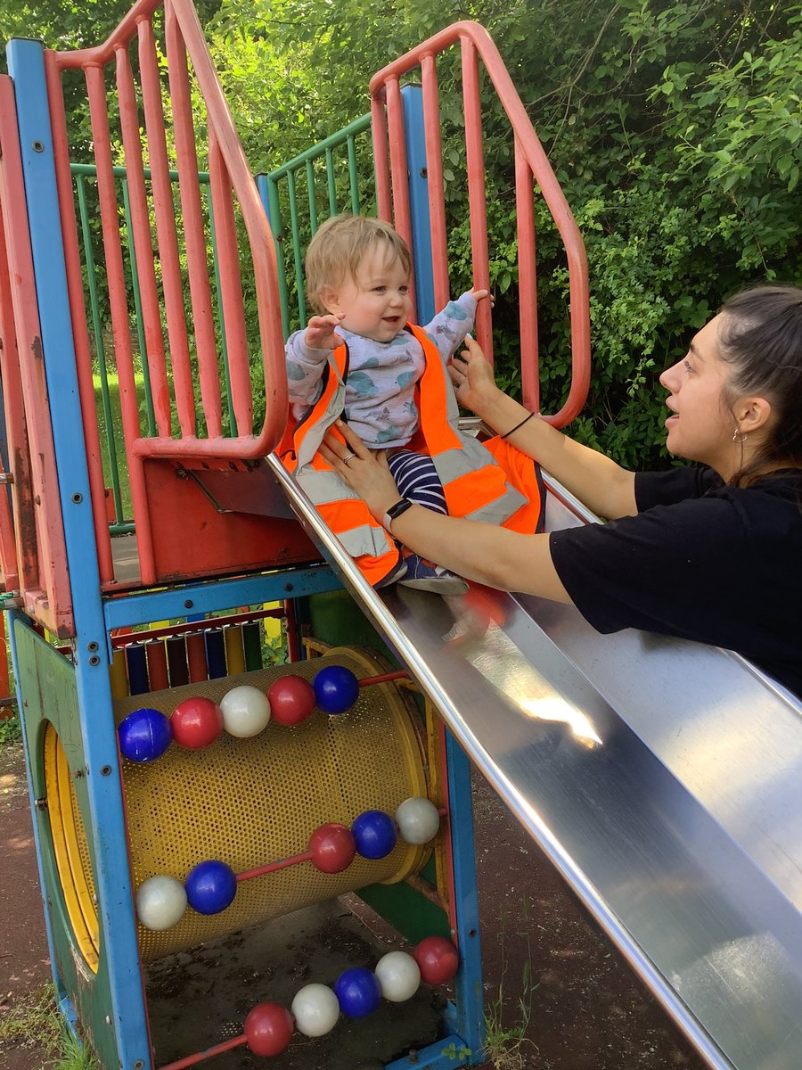 shiresnap's tweet photo. This little one especially enjoyed sliding down the slide - just look at the smile!😁 https://t.co/H4GOn7UeR3
