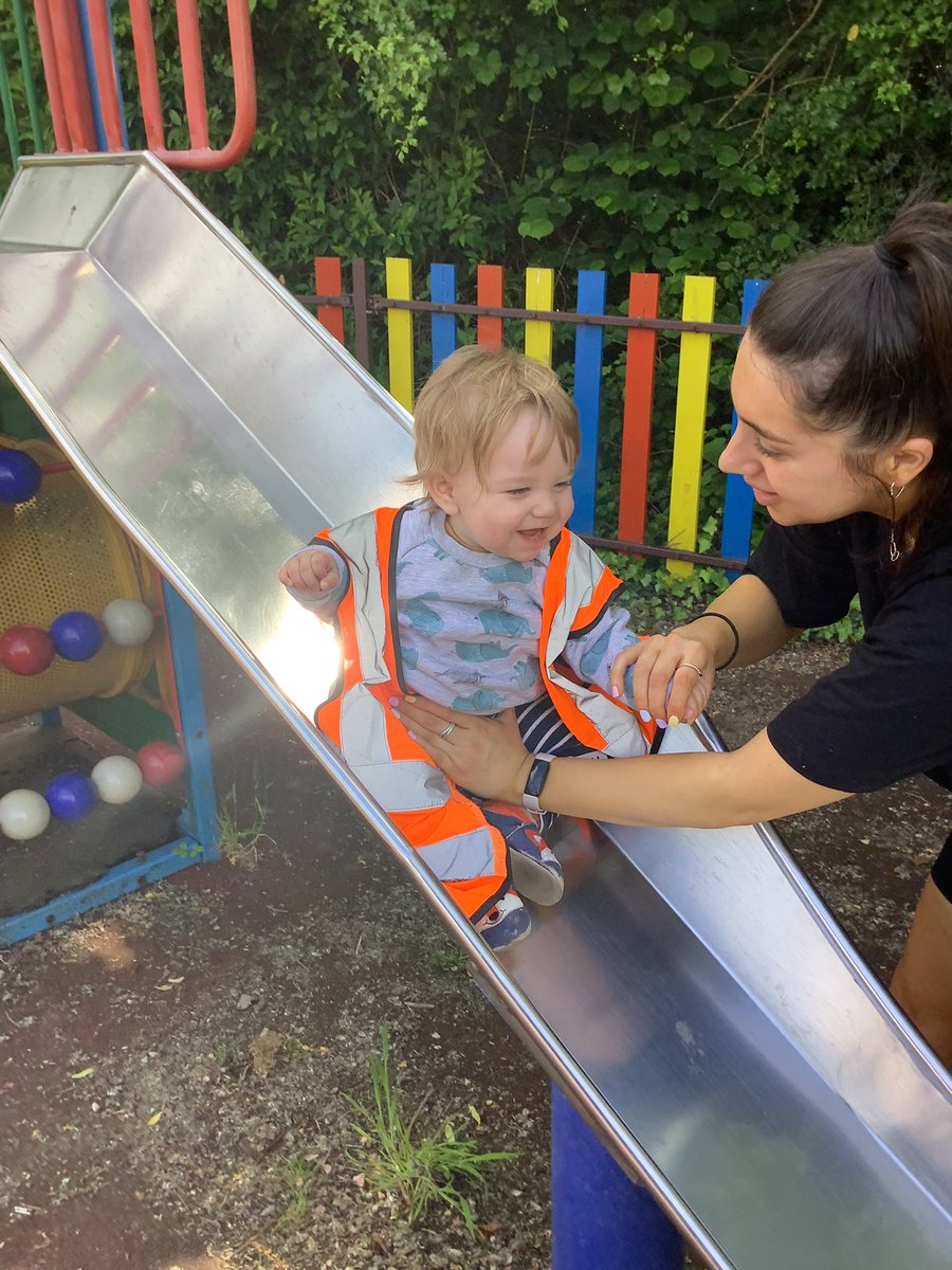 shiresnap's tweet photo. This little one especially enjoyed sliding down the slide - just look at the smile!😁 https://t.co/H4GOn7UeR3