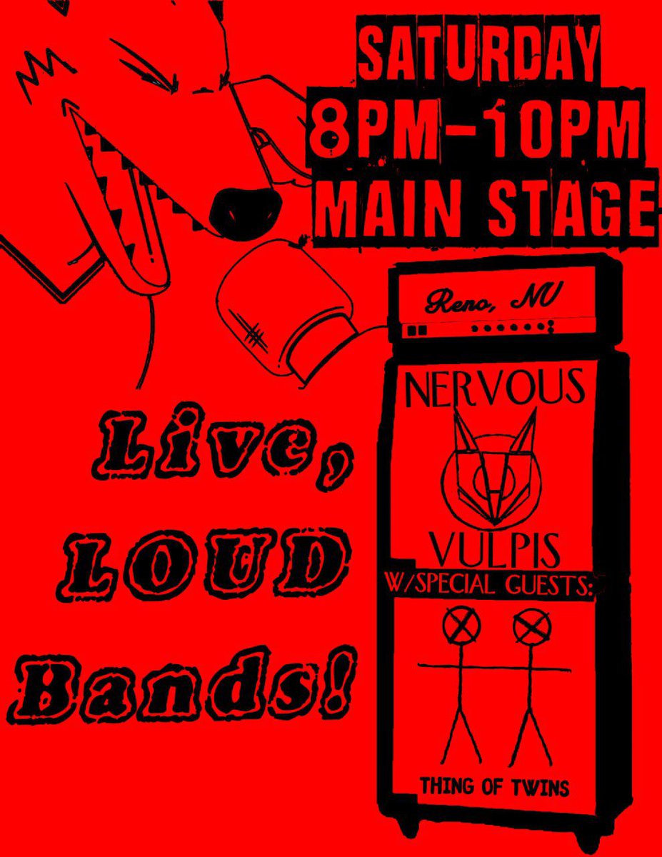 ALRIGHT @BiggestLittleFC this is the week! Come Saturday my band @thingoftwins and the one and only @NervousVulpis will be melting faces so be there for an absolute great fuckin time! #blfc #reno #furry #biggestlittlefurcon #livemusic #thingoftwins #nervousvulpis