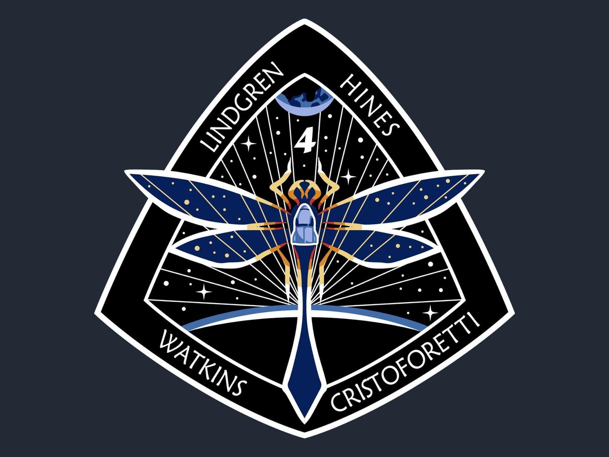 Alexandra Lindgren '23, a current @TAMUARCH student, designed the official patch for <a href="/NASA/">NASA</a>'s <a href="/SpaceX/">SpaceX</a> Crew-4 mission!

Alexandra's father, <a href="/astro_kjell/">Kjell Lindgren</a>, is serving as commander of the mission where he is wearing his daughter's dragonfly patch on his uniform. #tamu