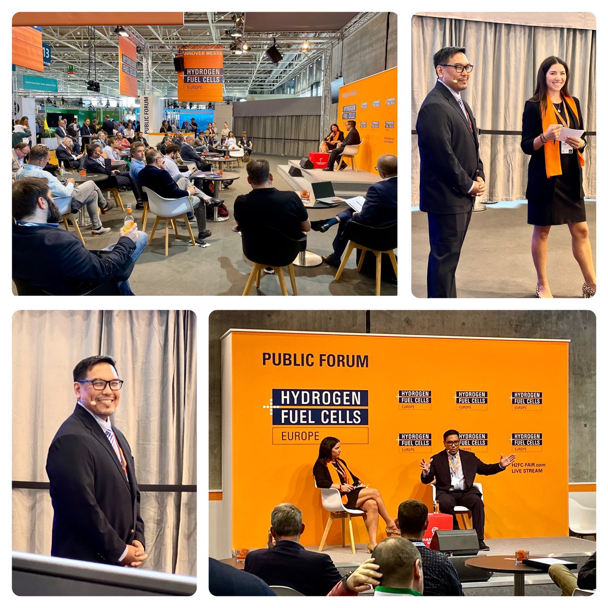 RIXIndustries's tweet photo. Our very own Dean Alvarado spoke at the Hydrogen + Fuel Cells Europe - @hannover_messe Public Forum today, discussing how RIX Industries’ Methanol-to-Hydrogen generation system is solving the #hydrogen storage challenge. https://t.co/g6dFEwt7Ex #FocusedOnTheFuture #HM22 #h2fc https://t.co/LxqQLJe9A1