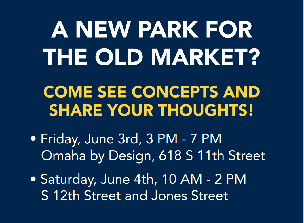 omahabydesign's tweet photo. Come join us this Friday at the @omahabydesign office to explore concepts created by James Corner Field Operations for a new park in the Old Market! https://t.co/kc7YMpvbaM