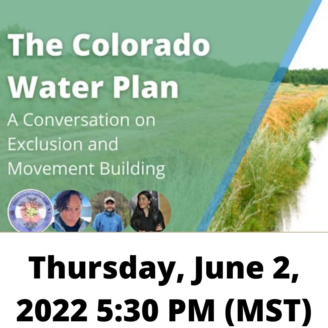 The Colorado Water Plan - A Conversation on Exclusion and Movement Building by National Young Farmers Coalition

Join the Colorado Water and Equity Partnership to discuss the upcoming Colorado Water Plan update and related opportunities for action!
col.st/anXcO
