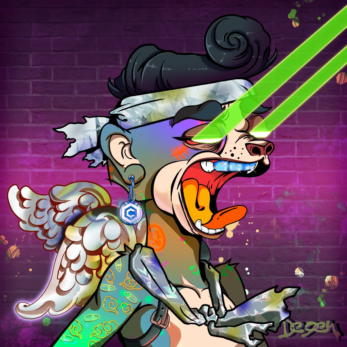 You've seen the Quartz King (19k MAD).
Next up is The Angel. Make no mistake - he's no ordinary angel. He's badass, lurking around the dungeons, and always seems... up to no good. 

Probably nothing though, just hungry for some madness.

You can now bid for The Angel. 
24H. LFGM.